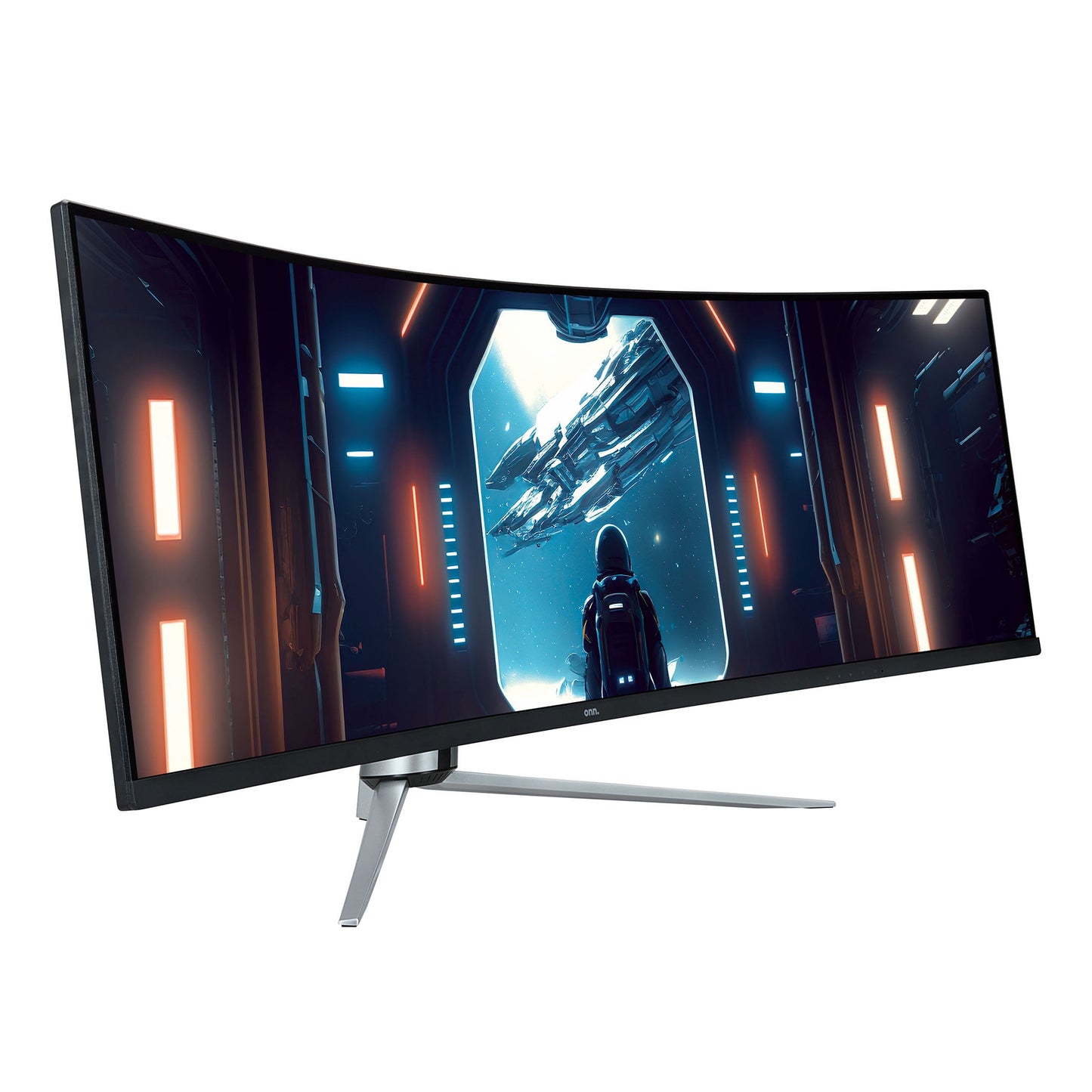 49" Curved Dual FHD (3840 X 1080P) 144Hz 1Ms Gaming Monitor with Cables, Black, New