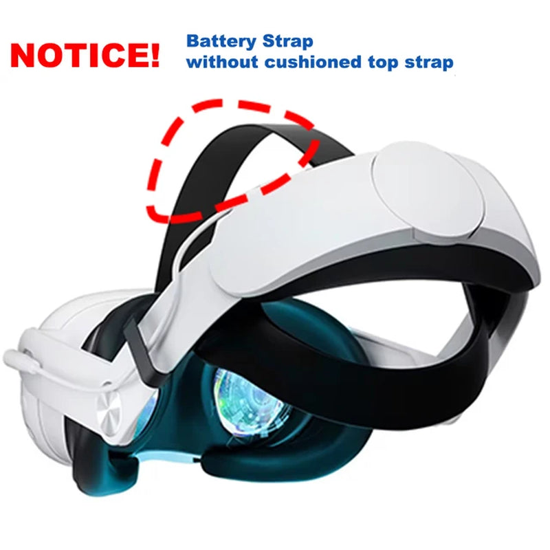 Adjustable Head Strap for Quest 3 VR Headset 10000Mah Battery Extend VR Playtime Enhanced Support for Meta Quest 3 Accessories